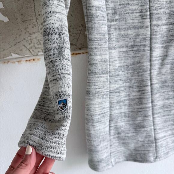 Kuhl Jacket Alaska Long Sweater Full Zip Knit Gray Womens Small Cozycore Outdoor - Picture 2 of 9